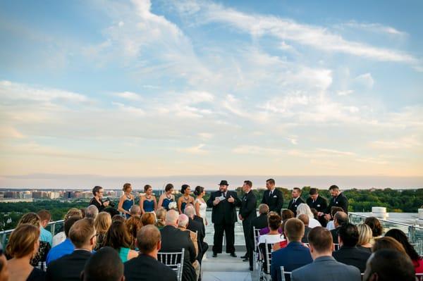 Ceremony from the observation deck.