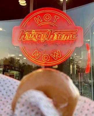 One FREE Original Glazed whenever HOT NOW sign is ON - DELICIOUS - October 21, 2024