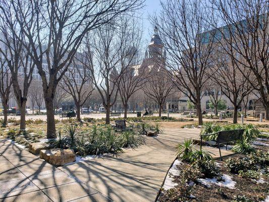 Looking Across Founders Plaza