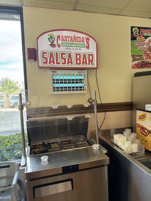 The salsa bar