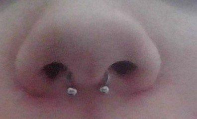 my septum piercing after 2 months of healing