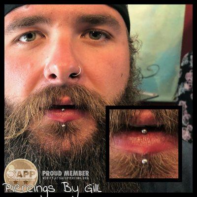 Vertical Labret Piercing By GilL