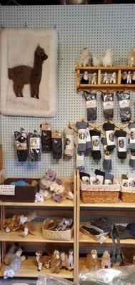 Alpaca socks. Some of which have pictures have alpacas.