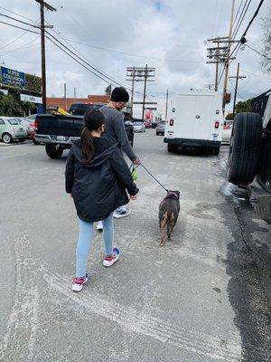 Darling was such a sweet pup and enjoyed her quick trip on the block