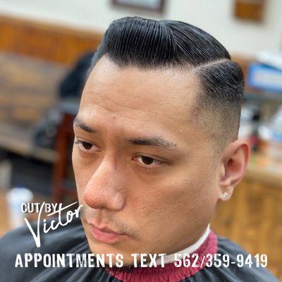 Cut by Victor text for appointment 562/359-9419