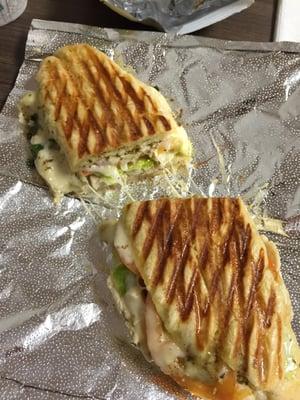 The zesty chicken panini, which blew my mind. Delicious!!