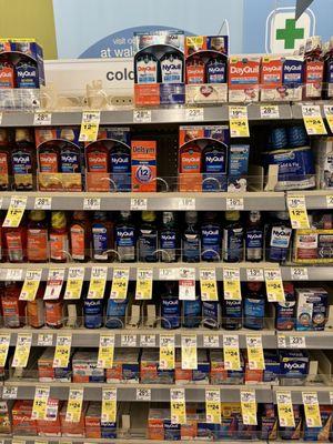 Nice selection of cold/flu meds.