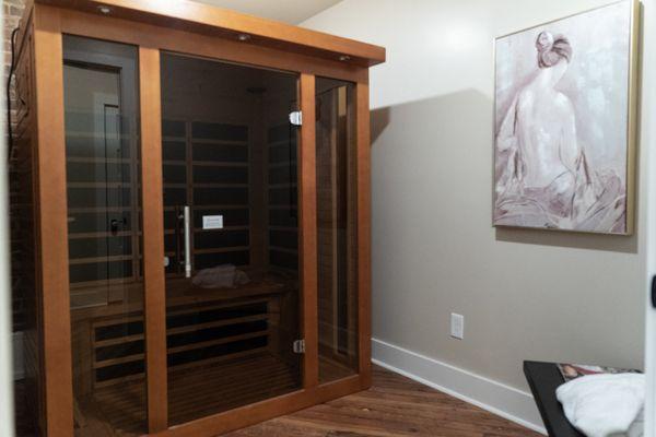 Our infrared sauna incorporates Himalayan Sea Salt for added benefits. It is privately booked.