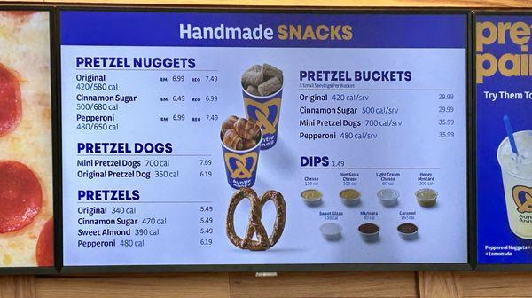 2/25/24 pretzel menu