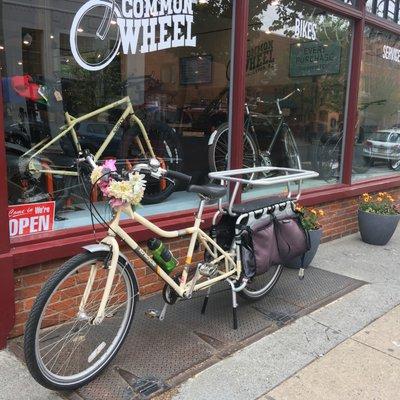 The Common Wheel is located in the 300 block of N Queen Street, a downtown Lancaster shopping destination.