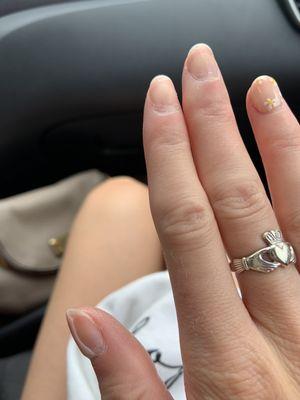 Nail cracked and off, 3 days after dip manicure