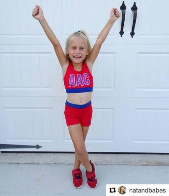 Our sponsored little cheerleader!