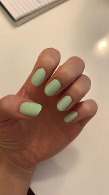 Light green Regular Manicure ($20)