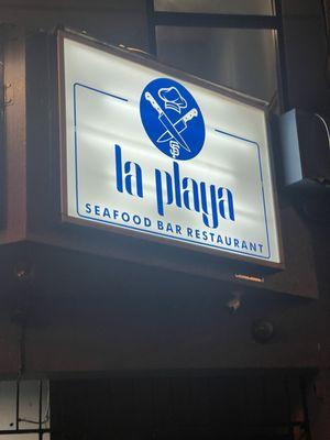 The exterior signage