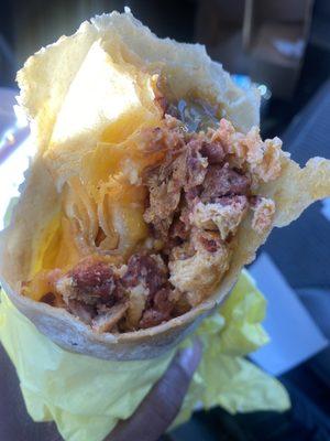 Chorizo & Eggs Breakfast Burrito