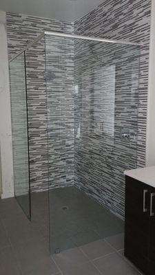 Beautiful glass shower doors!