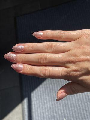 Almond Nails Sparkle Nails