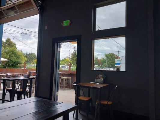 partial tap room view & another garage door