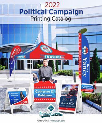 Political Campaign signs banners flyers flags posters