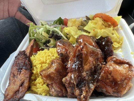 Jerk chicken plate