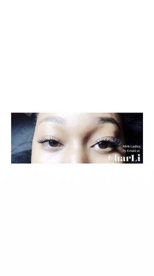 Mink individual lashes by Emani.