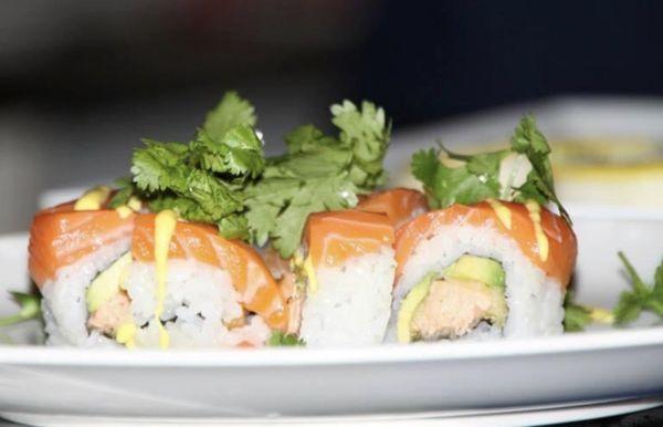 Salmon roll with crab and avocado, so yummy