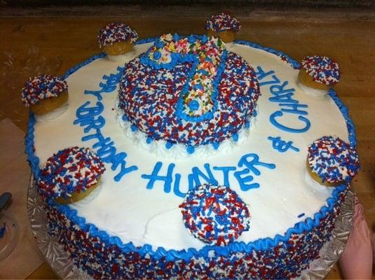 Donut cake!! Yumm!