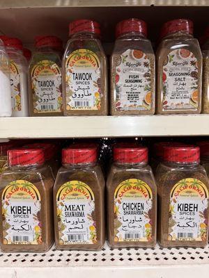 Plenty of seasonings to choose from