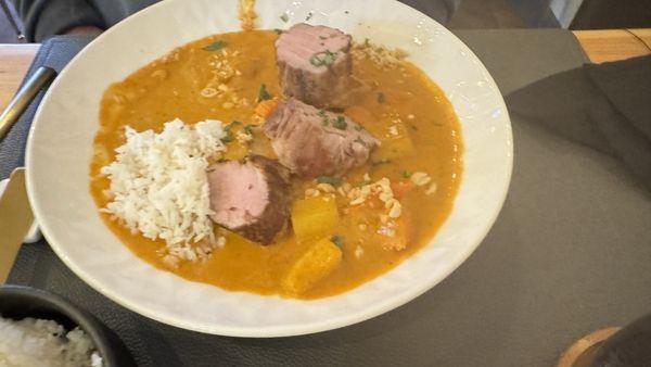 Massaman pork tenderloin curry