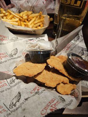 Chicken tenders and fries