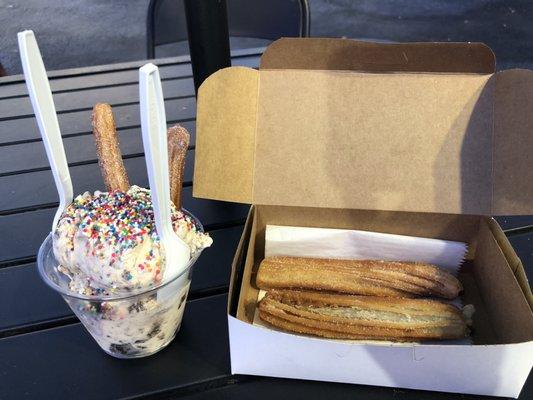 s'mores and stuffed churros