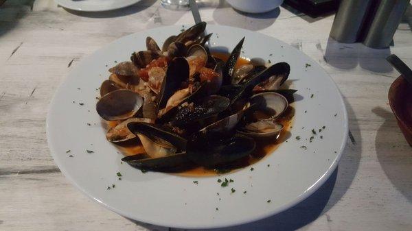 Mussels & Clams in red sauce