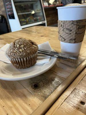 Pumpkin muffin and brew