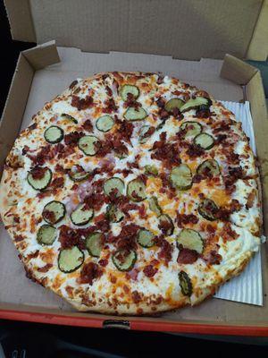 Pickle wrap pizza