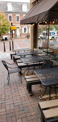 Outdoor seating.