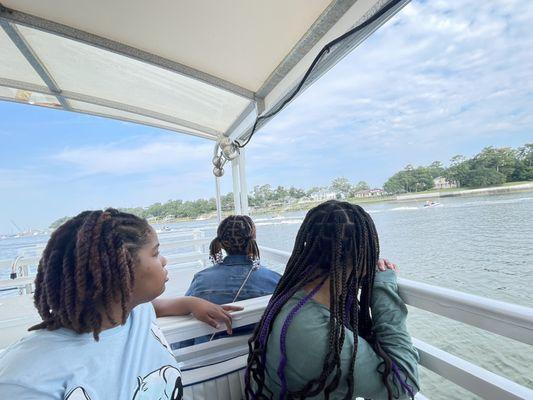 Teens enjoying the Dolphin tour