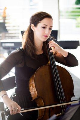 Cellist at Brazos Hall Cory Ryan Photography