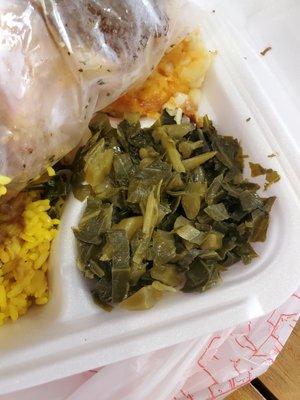 Closer look of the collards