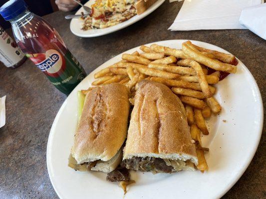 The Cheesesteak with fries.. !!