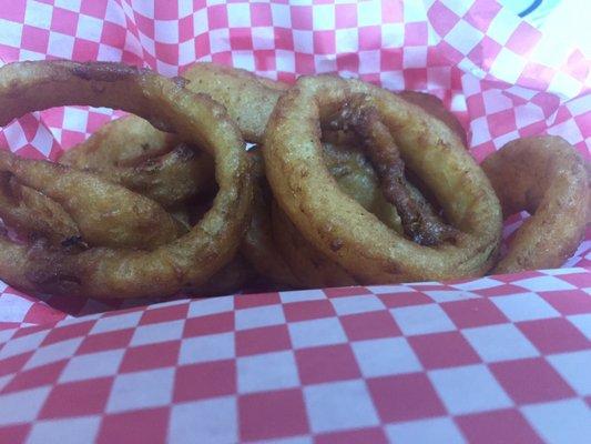 Onion rings were the bomb!