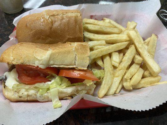 Philly Loaded Grinder with Fries