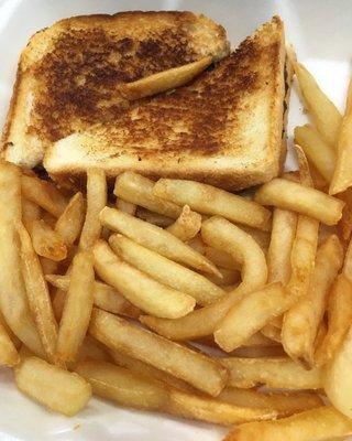 Patty melt with fries