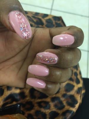 Love the pink gel polish!!!