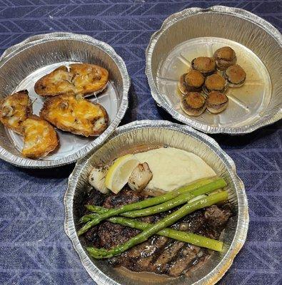 The presentation and containers I received before digging in to feast.