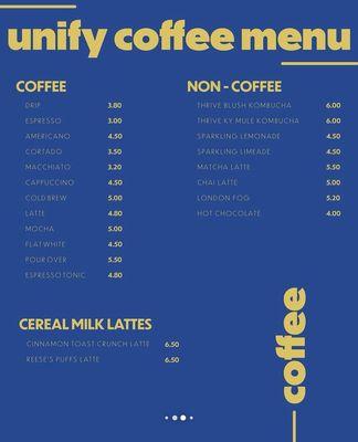 Coffee Menu