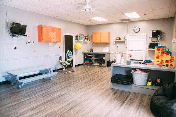 Brand new childcare area with new floors, fresh paint and included with your membership.