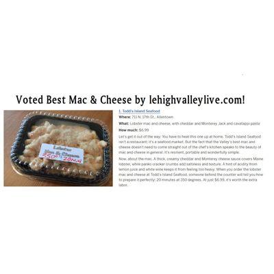 Come try the best mac & cheese in the Lehigh Valley!