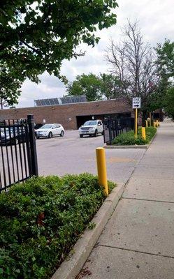 Parking lot /north entrance to senior center