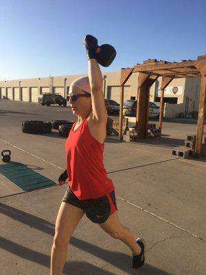 Jessica is getting stronger and more athletic each day at Rock Star!