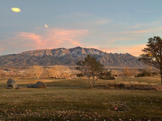 Sandia mountain at sunset